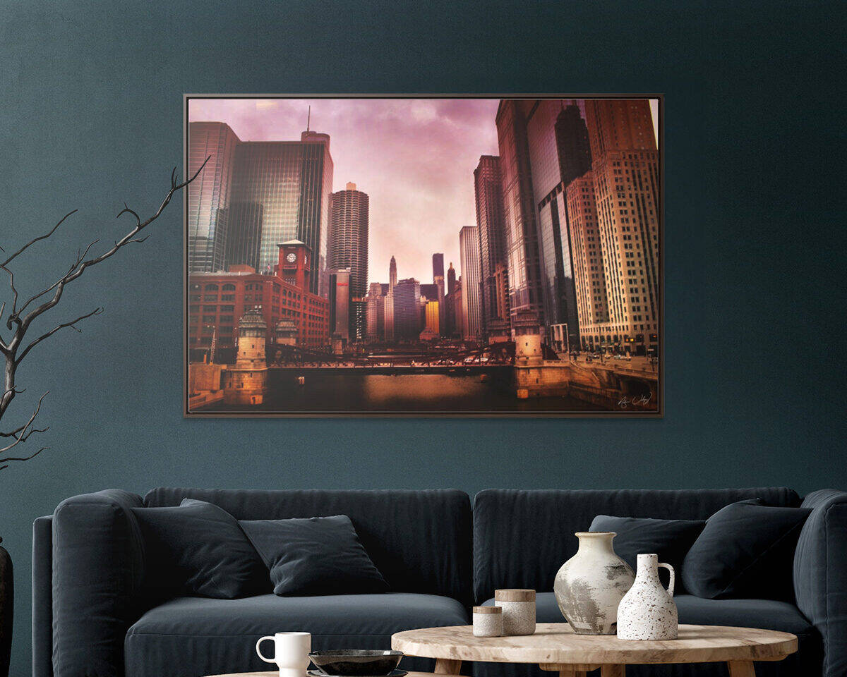 Urban loft or office space — ties into the Chicago architecture theme