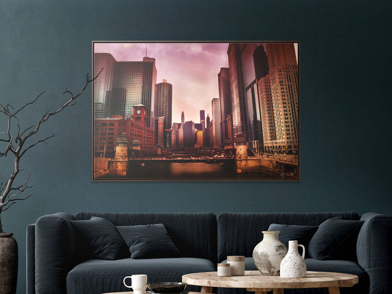 Urban loft or office space — ties into the Chicago architecture theme