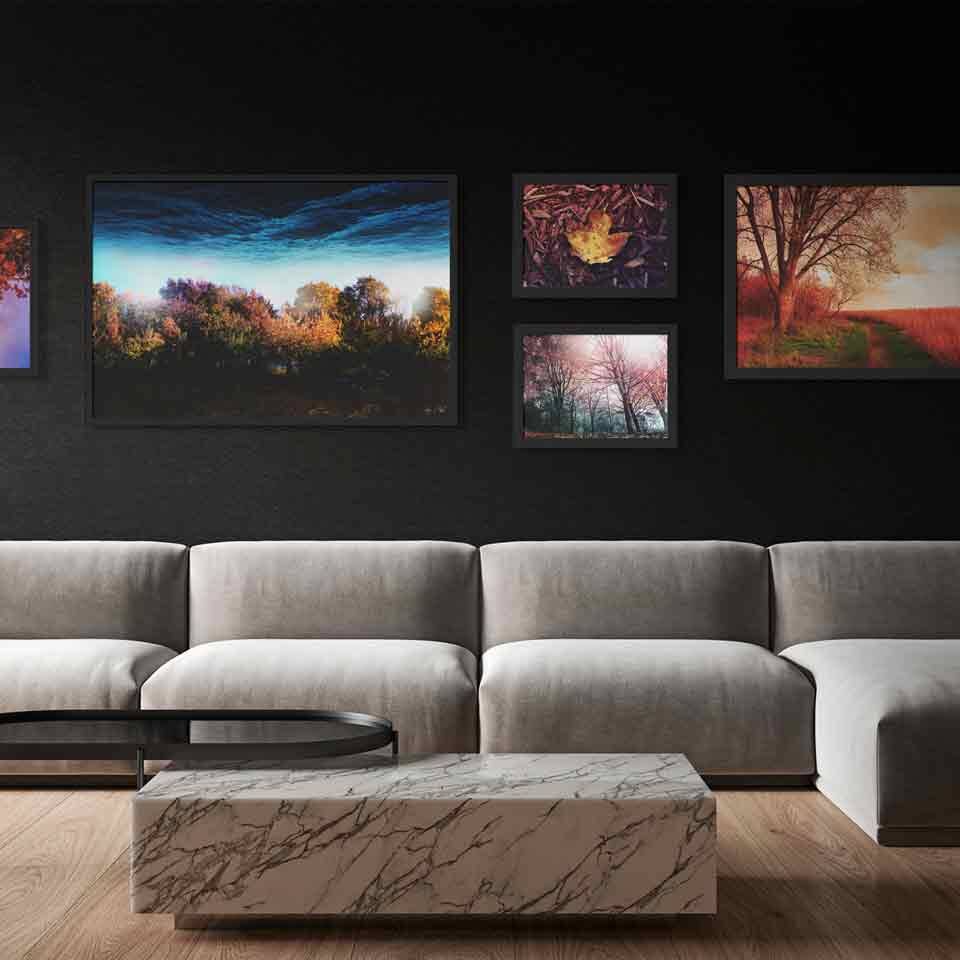 Warm, cozy living room — autumn tones work beautifully in homey spaces